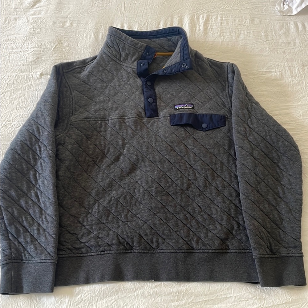 Patagonia Men's Gray Quilted Sweater